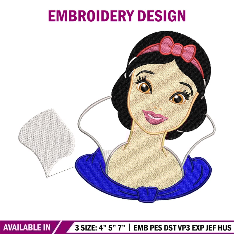 Snow white embroidery design, Disney embroidery, Emb design, Embroidery shirt, Embroidery file, Digital download.jpg