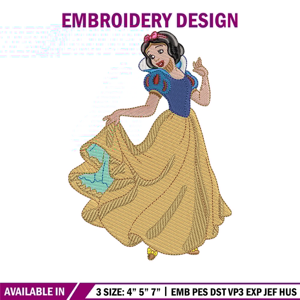 Snow white embroidery design, Disney embroidery, Embroidery file, Embroidery shirt, Emb design, Digital download.jpg
