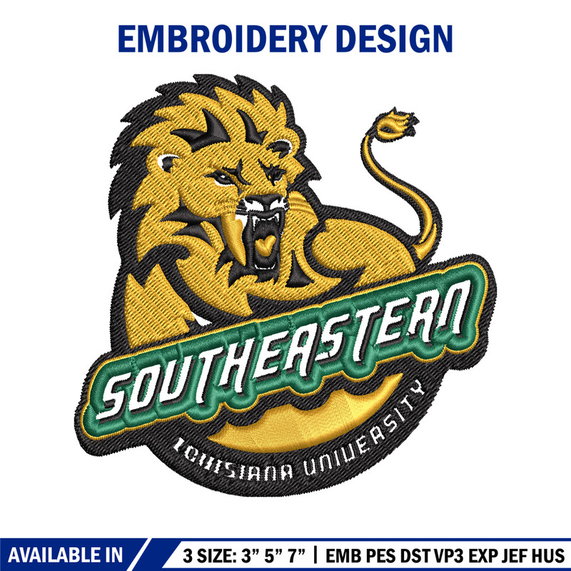 Southeastern Louisiana Lions embroidery design, Southeastern Louisiana Lions embroidery, logo Sport, NCAA embroidery..jpg