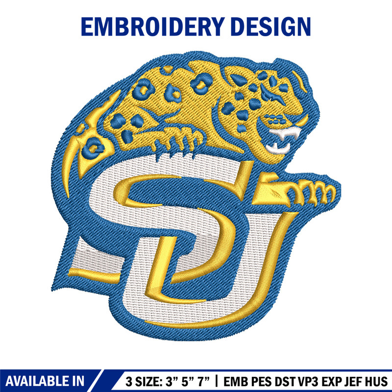 Southern Jaguars embroidery design, Southern Jaguars embroidery, logo Sport, Sport embroidery, NCAA embroidery.jpg