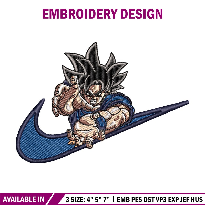 Songoku nike embroidery design, Dragonball embroidery, Nike design, Embroidery shirt, Embroidery file, Digital download.jpg
