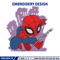 Spaiderman chibi logo embroidery design, Spaiderman chibi embroidery, Embroidery shirt, logo design, Instant download.jpg