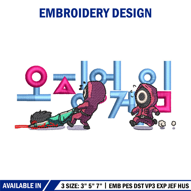 Squid game mini embroidery design, Squid game logo embroidery, Embroidery shirt, logo design, Instant download.jpg