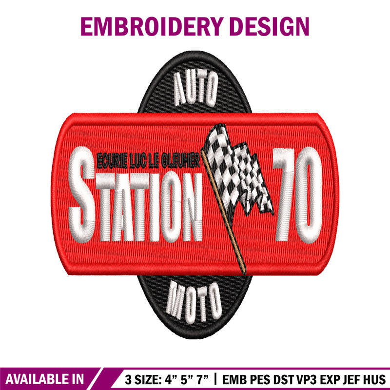 Station 70 embroidery design, Station 70 embroidery, embroidery file, logo design, logo shirt, Digital download..jpg