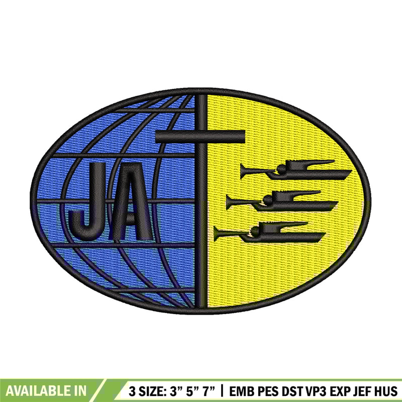 Ja logo embroidery design, Logo embroidery, Embroidery file, Embroidery shirt, Emb design, Digital download.jpg