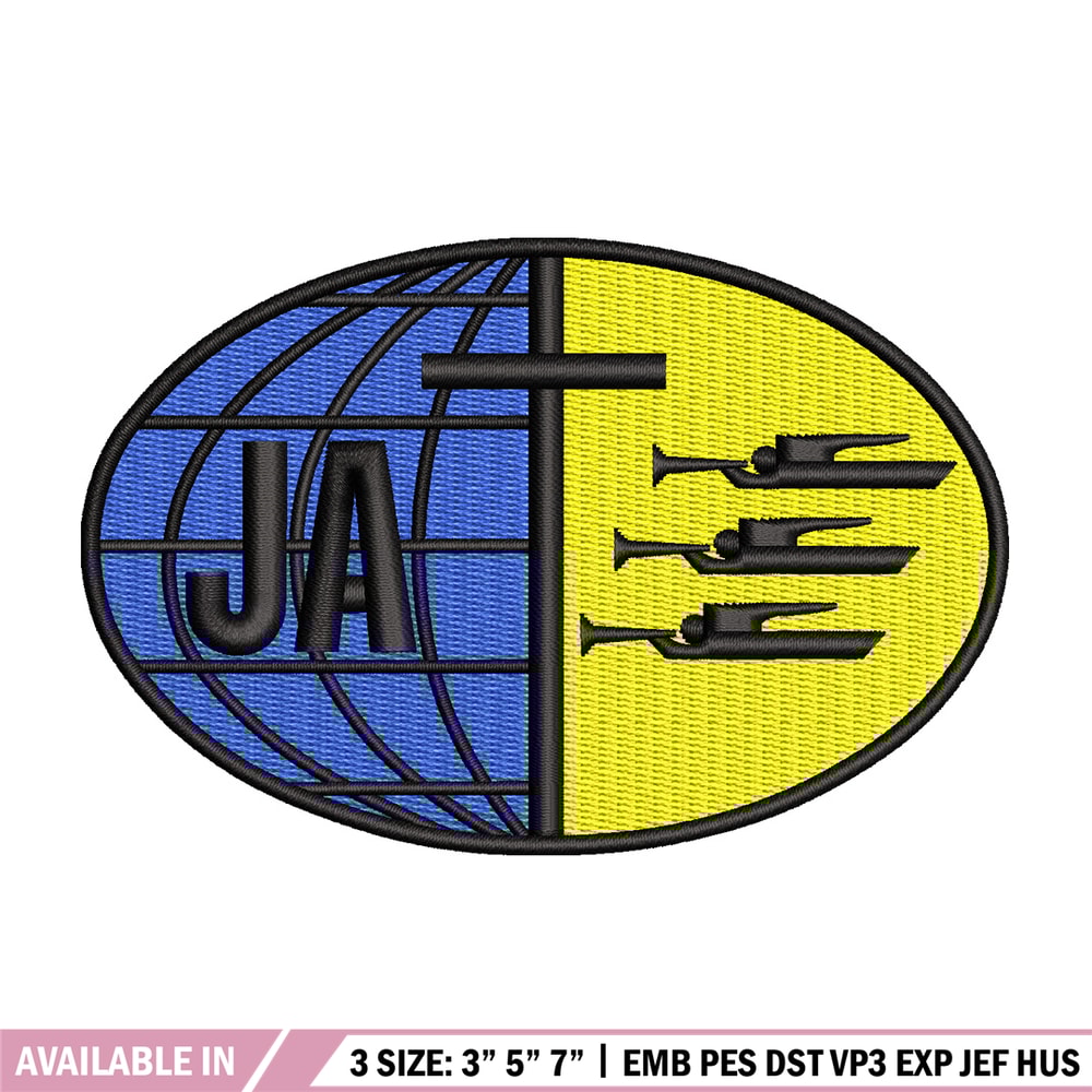 Ja logo embroidery design, Logo embroidery, Embroidery file, Embroidery shirt, Emb design, Digital download.jpg