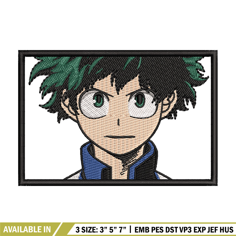 Izuku frame embroidery design, Mha embroidery, Anime design, Embroidery shirt, Embroidery file, Digital download.jpg