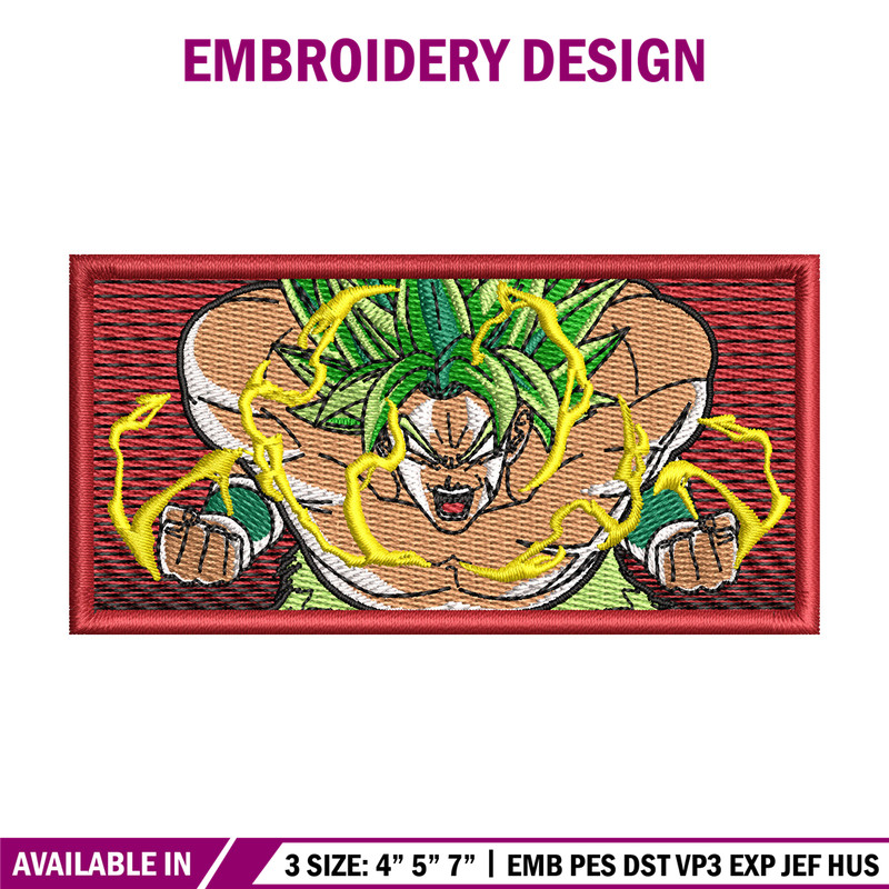 Super broly embroidery design, Dragonball embroidery, Anime design, Embroidery shirt, Embroidery file, Digital download.jpg