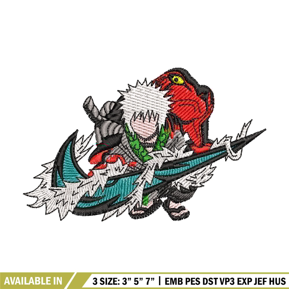 Jiraiya frog embroidery design, Naruto embroidery, embroidery file, anime design, anime shirt, Digital download.jpg