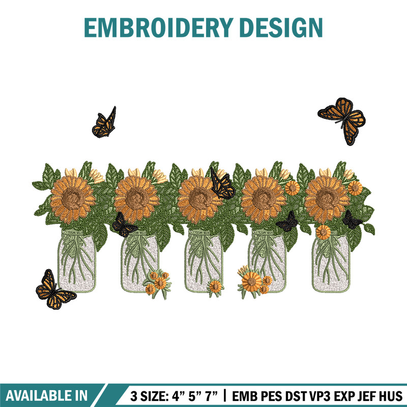 Sunflowers embroidery design, Sunflowers embroidery, flowers design, embroidery file, logo shirt, Digital download.jpg