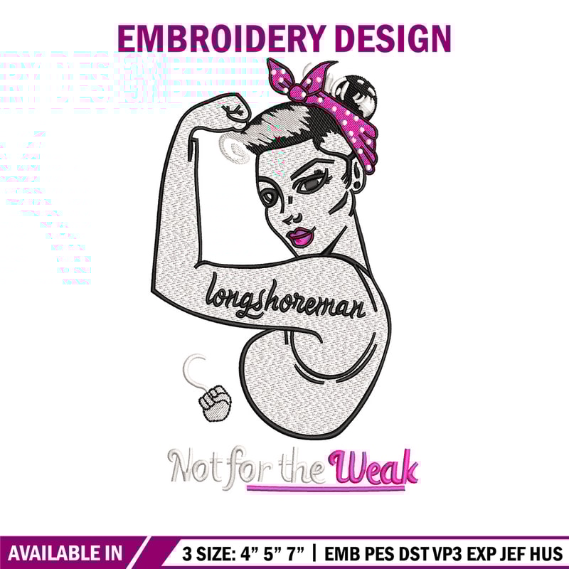 Strong lady embroidery design, Lady embroidery, Embroidery file,Embroidery shirt, Emb design, Digital download.jpg