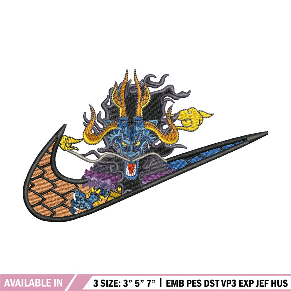 Kaido Nike embroidery design, One Piece embroidery, nike design, anime design, anime shirt, Digital download.jpg