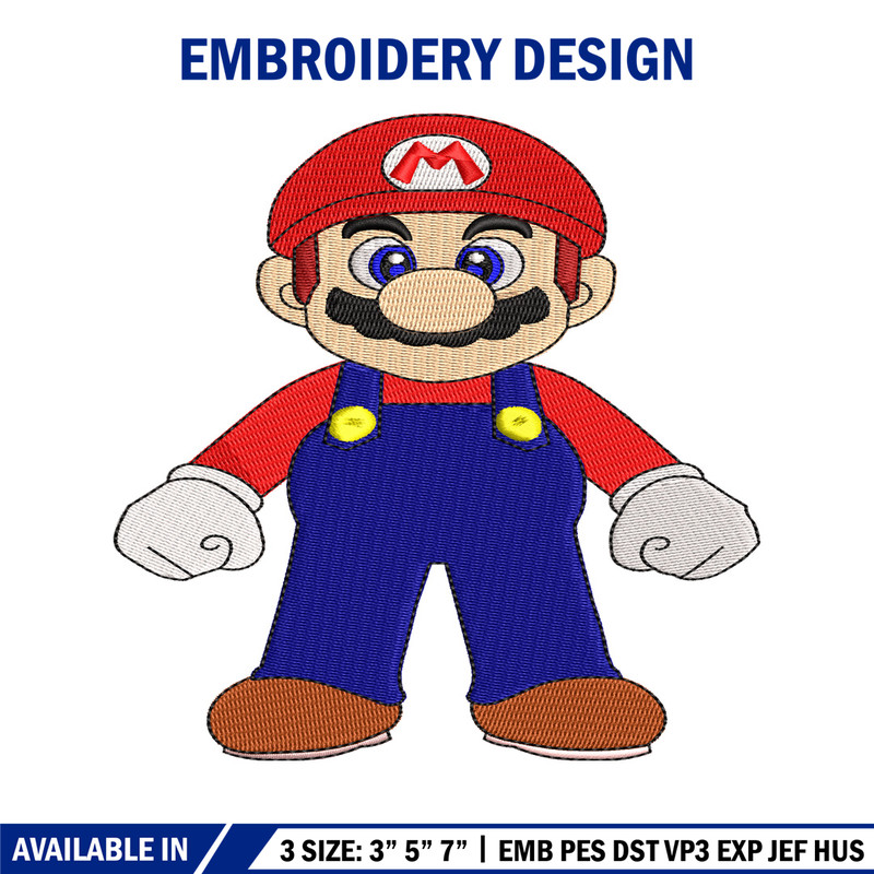 Super Mario bros embroidery design, Mario embroidery, logo design, Logo shirt, embroidery file, Digital download.jpg