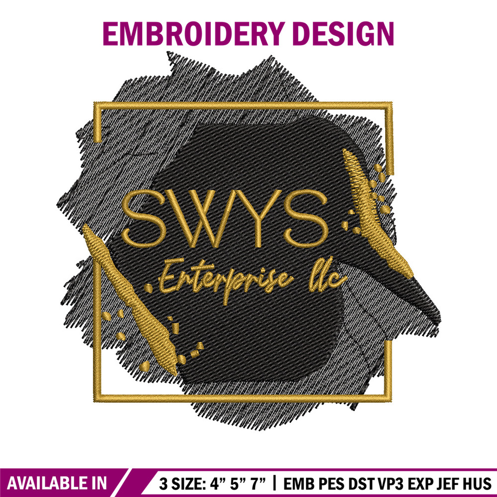 Swys logo embroidery design, Logo embroidery, Emb design, Embroidery shirt, Embroidery file, Digital download.jpg