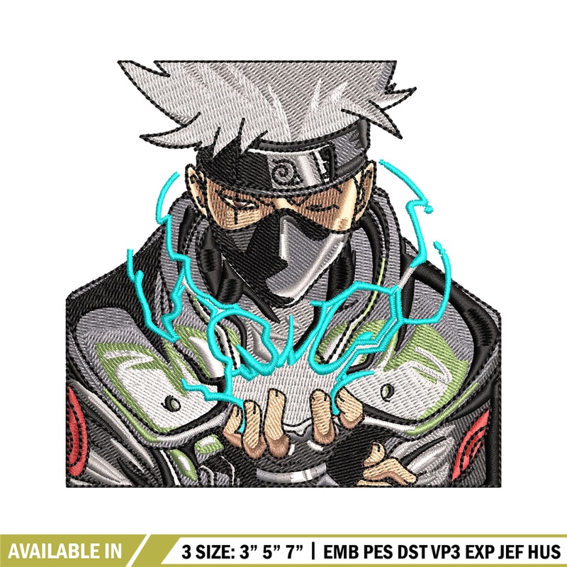Kakashi chidori embroidery design, Naruto embroidery, Anime design, Embroidery shirt,Embroidery file,Digital download.jpg