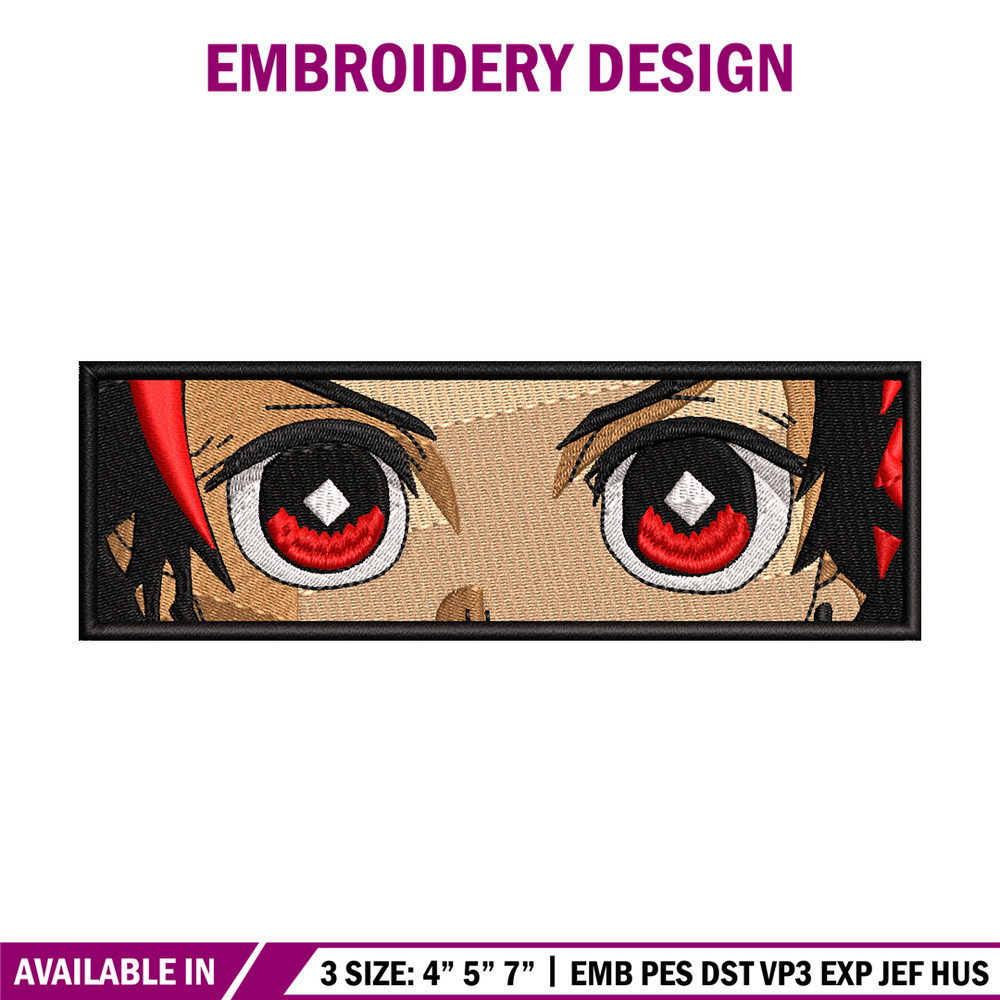 Tanjiro eyes embroidery design, Kimetsu no Yaiba embroidery, Nike design, anime design, anime shirt, Digital download.jpg