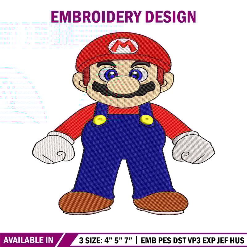 Super Mario bros embroidery design, Mario embroidery, logo design, Logo shirt, embroidery file, Digital download.jpg