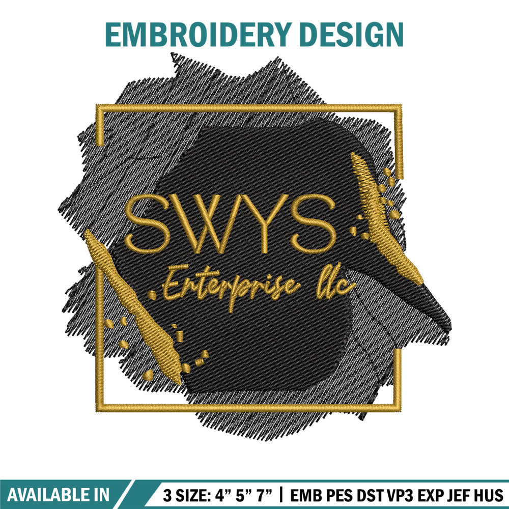 Swys logo embroidery design, Logo embroidery, Emb design, Embroidery shirt, Embroidery file, Digital download.jpg