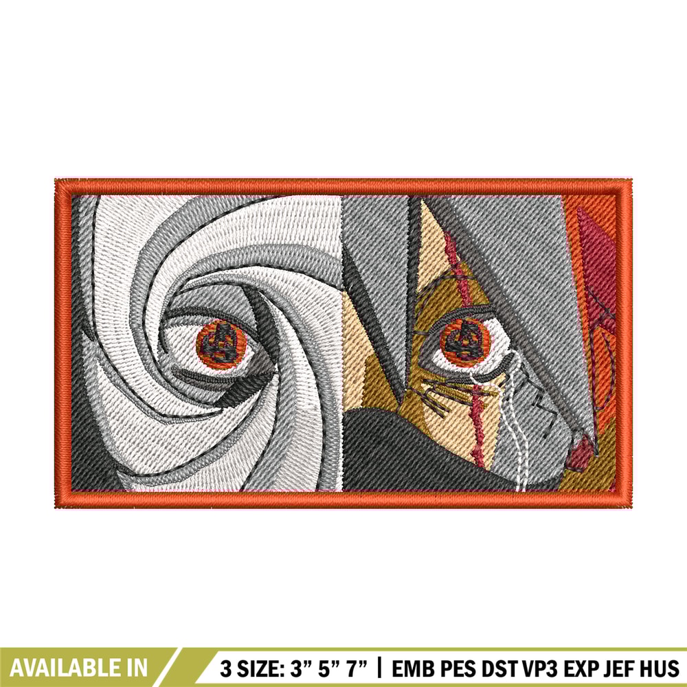 Kakashi Hatake eyes embroidery design, Naruto embroidery, embroidery file, anime design, anime shirt, Digital download.jpg