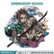 Tanjiro and Nezuko embroidery design, Kimetsu no Yaiba embroidery, logo design, anime design, Digital download.jpg