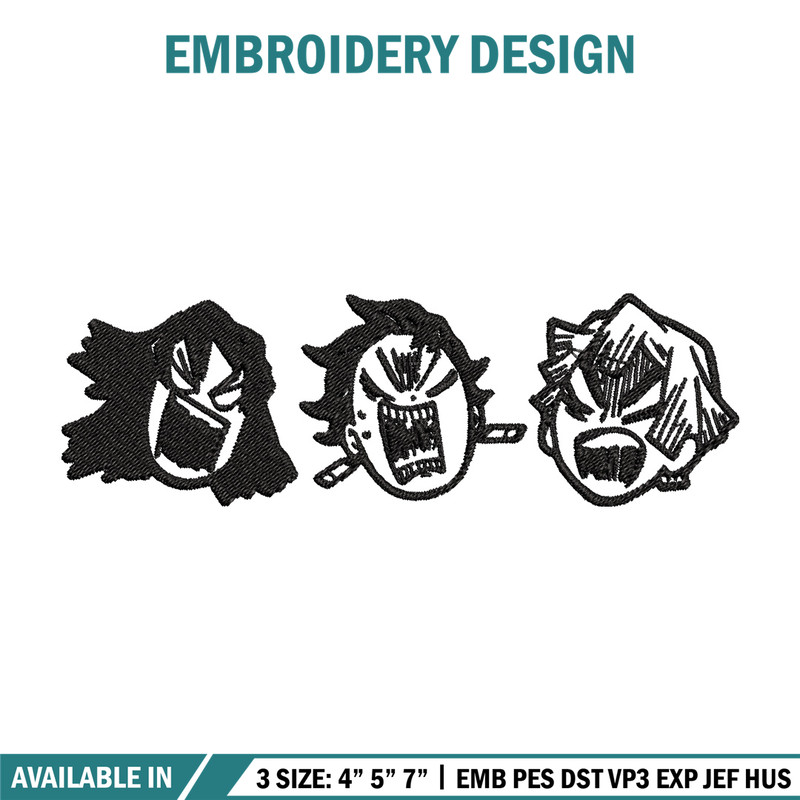 Tanjiro angry embroidery design, Tanjiro embroidery, Embroidery shirt, Embroidery file, Anime design, Digital download.jpg
