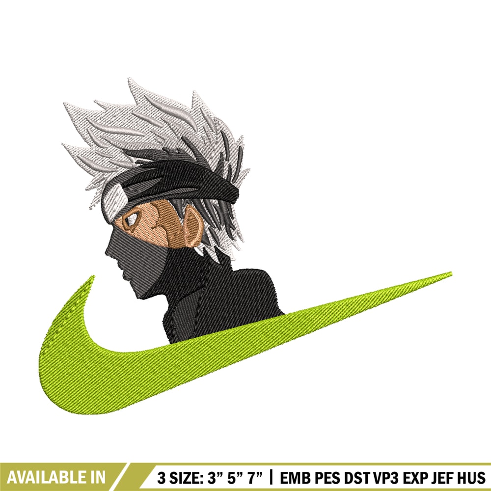 Kakashi Nike embroidery design, Naruto embroidery, nike design, anime design, anime shirt, Digital download.jpg