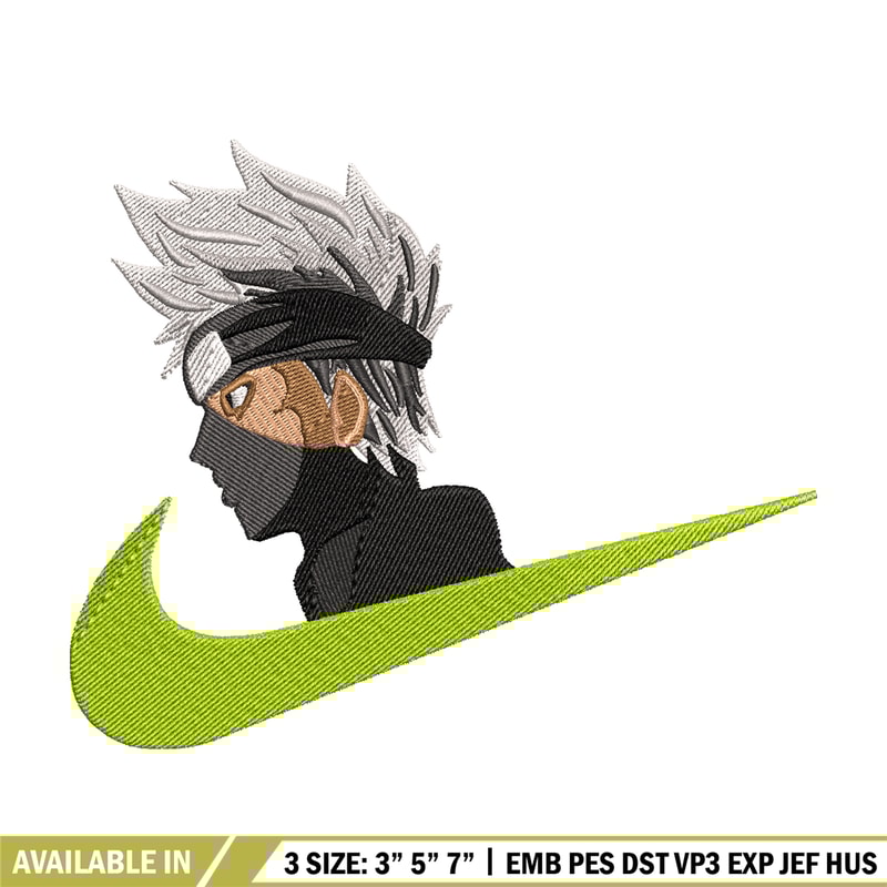 Kakashi Nike embroidery design, Naruto embroidery, nike design, anime design, anime shirt, Digital download.jpg