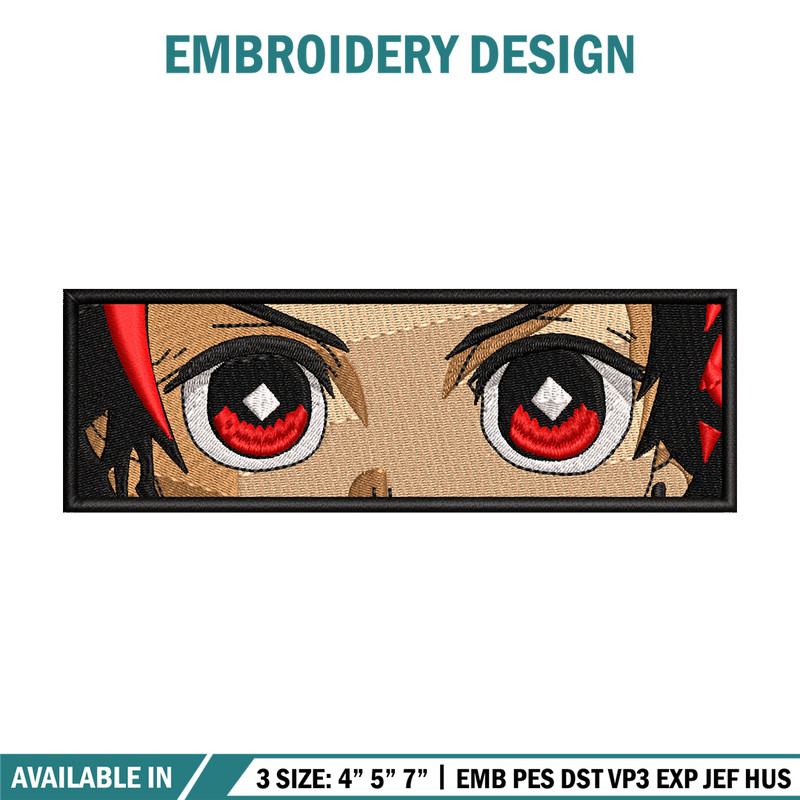 Tanjiro eyes embroidery design, Kimetsu no Yaiba embroidery, Nike design, anime design, anime shirt, Digital download.jpg