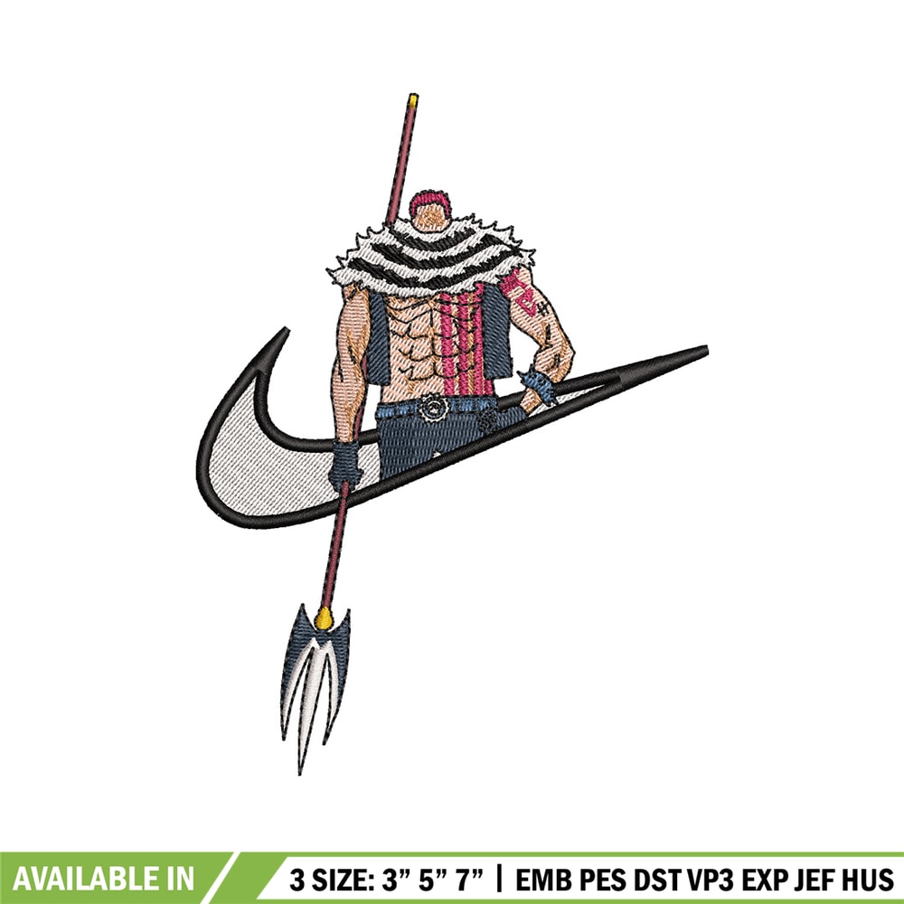 Katakuri nike embroidery design, One piece embroidery, Anime design, Embroidery shirt, Embroidery file, Digital download.jpg