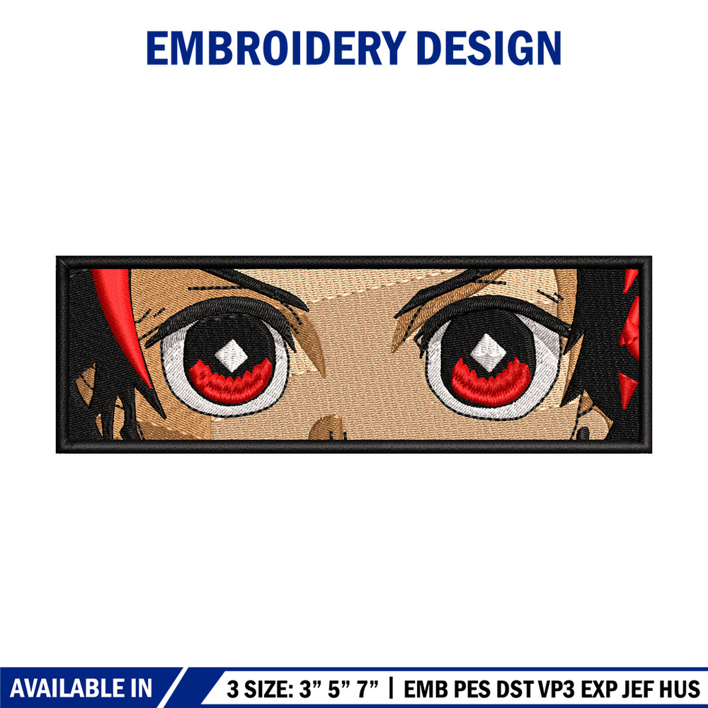 Tanjiro eyes embroidery design, Kimetsu no Yaiba embroidery, Nike design, anime design, anime shirt, Digital download.jpg