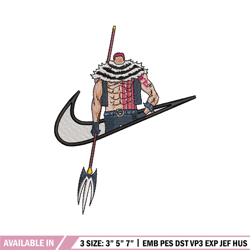 Katakuri nike embroidery design, One piece embroidery, Anime design, Embroidery shirt, Embroidery file, Digital download.jpg