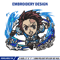 Tanjiro fire breathing chibi embroidery design, Kimetsu no Yaiba embroidery, anime design, anime shirt, Digital download.jpg