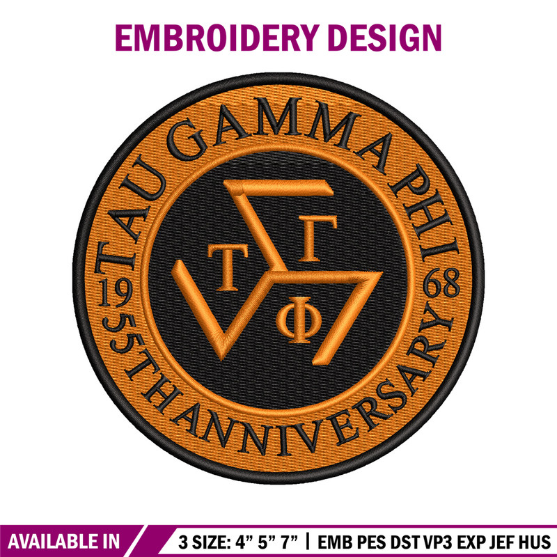 Tau Gamma Sigma embroidery design, logo embroidery, embroidery file, logo design, logo shirt, Digital download..jpg