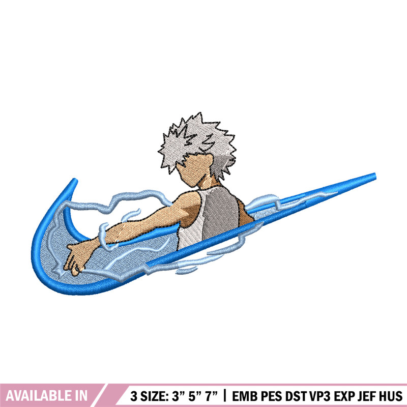 Killua Zoldyck Nike embroidery design, Hunter x hunter embroidery, Nike design, anime design, Digital download.jpg