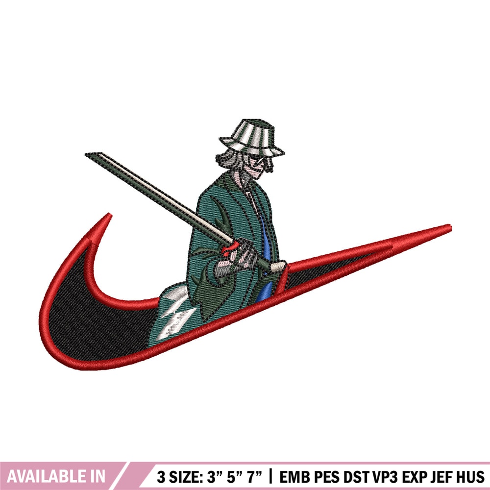 Kisuke swoosh embroidery design, Bleach embroidery, Nike design, Embroidery shirt, Embroidery file, Digital download.jpg