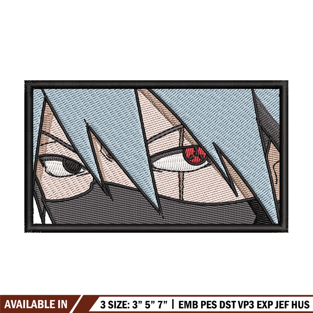Kakashi eyes embroidery design, Naruto embroidery, Anime design, Embroidery shirt,Embroidery file,Digital download.jpg