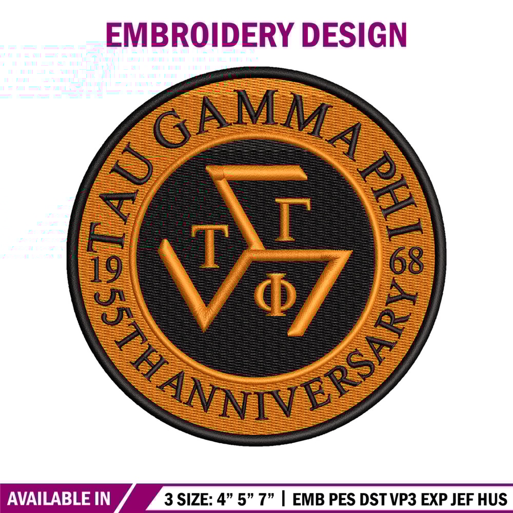 Tau Gamma Sigma embroidery design, logo embroidery, embroidery file, logo design, logo shirt, Digital download..jpg