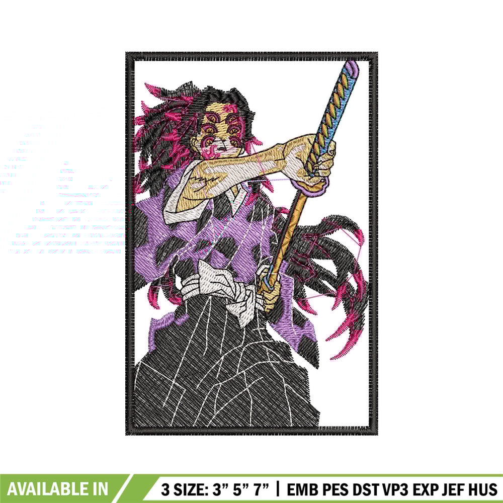 Kokushibo embroidery design, Demon slayer embroidery, Anime design, Embroidery shirt, Embroidery file, Digital download.jpg