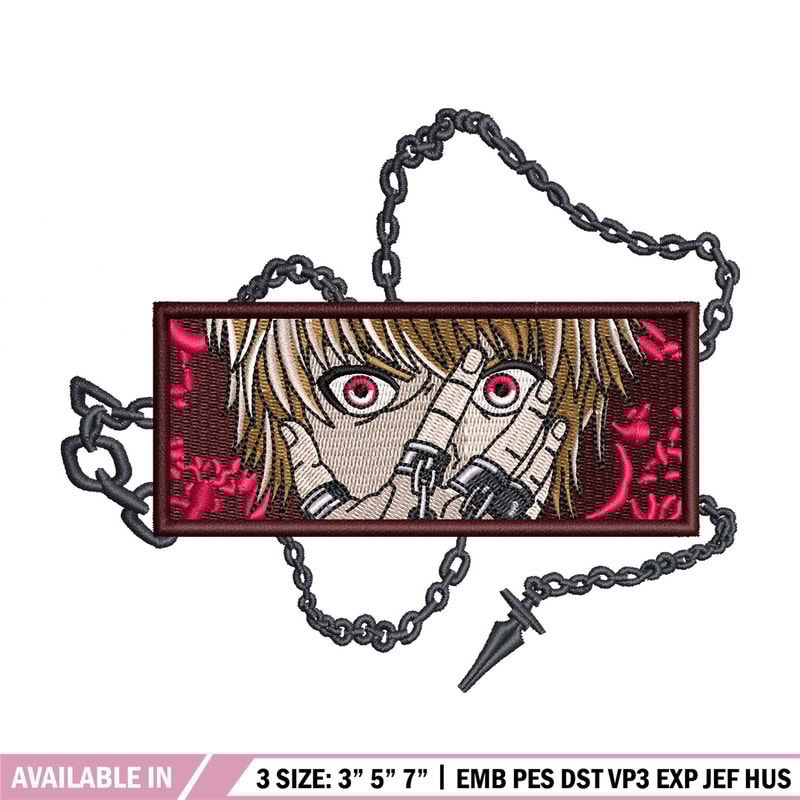 Kurapika eyes embroidery design, Hxh embroidery, Anime design, Embroidery shirt, Embroidery file, Digital download.jpg