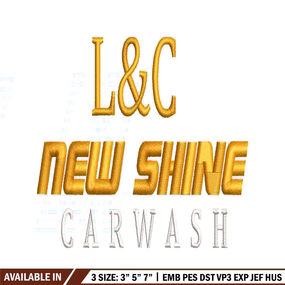 L&C New shine embroidery design, L&C New shine embroidery, logo design, embroidery file, logo shirt, Digital download..jpg