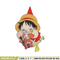 Luffy eating meat embroidery design, One Piece embroidery, logo design, Embroidery shirt, anime shirt, Instant download.jpg