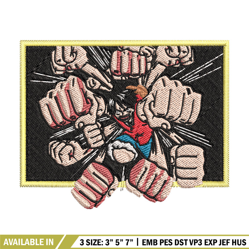 Luffy embroidery design, One piece embroidery, Anime design, Embroidery file, Embroidery shirt, Digital download (12).jpg