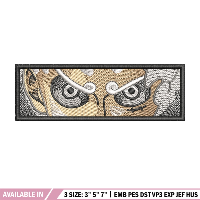 Luffy g5 eyes embroidery design, One piece embroidery, Anime design, Embroidery shirt, Embroidery file, Digital download.jpg