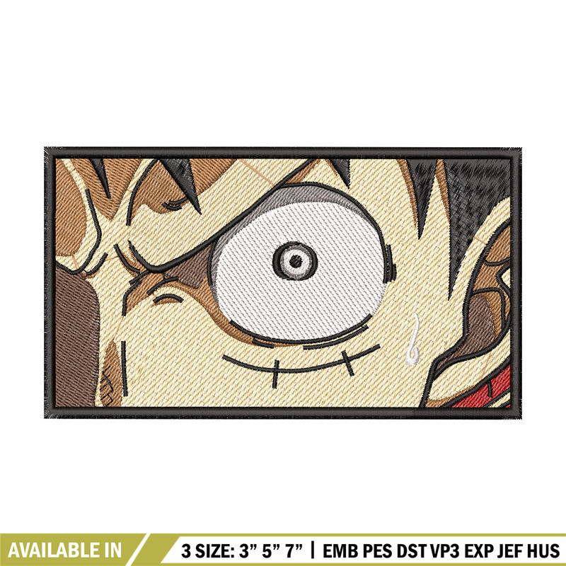 Luffy eyes embroidery design, One piece embroidery, Anime design, Embroidery shirt, Embroidery file, Digital download.jpg