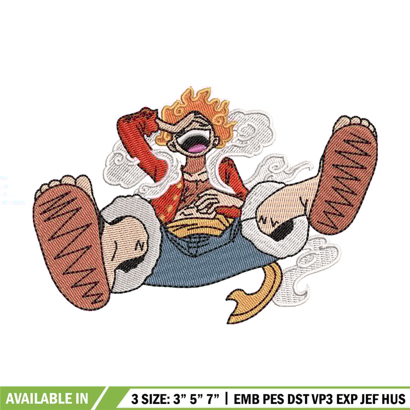 Luffy g5 laugh embroidery design, One piece embroidery,Anime design, Embroidery shirt, Embroidery file, Digital download.jpg