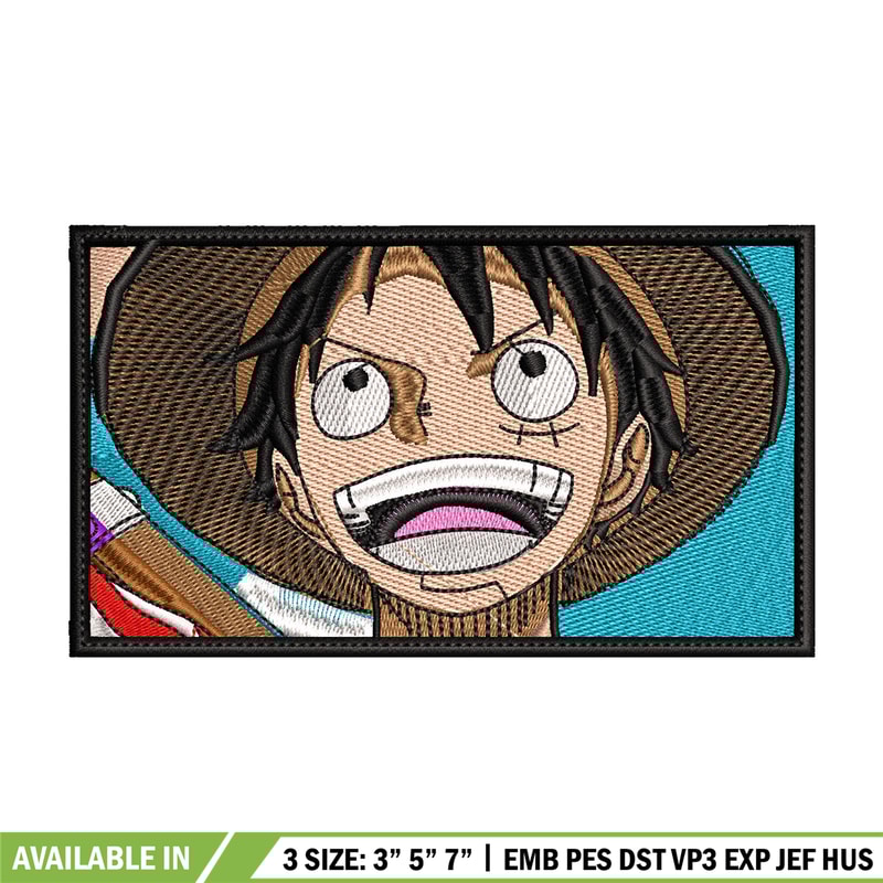 Luffy laugh embroidery design, One piece embroidery, Anime design, Embroidery shirt, Embroidery file, Digital download.jpg