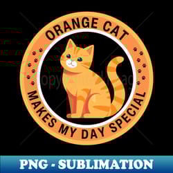 orange cat sublimation - vibrant feline design - transform your day