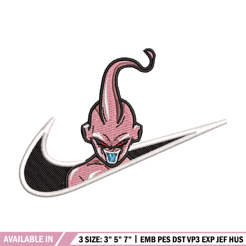 Majin buu embroidery design, Dragonball embroidery, Nike design, Embroidery shirt, Embroidery file, Digital download.jpg