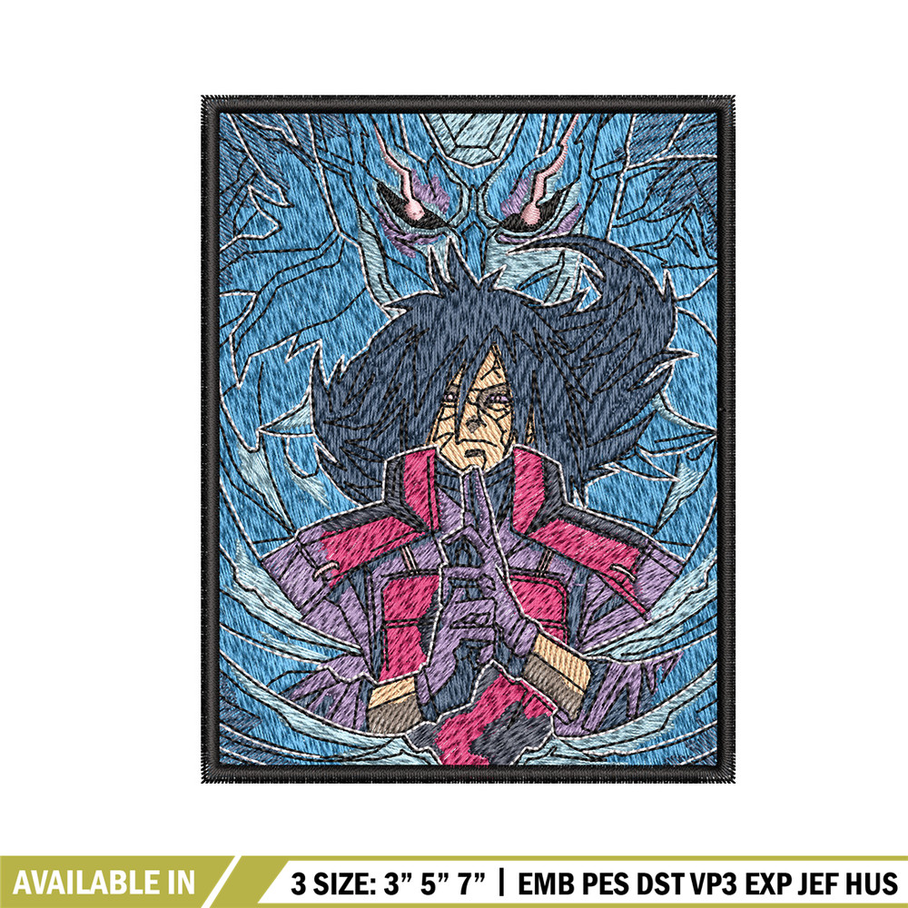 Madara poster embroidery design, Naruto embroidery, Anime design, Embroidery shirt, Embroidery file, Digital download.jpg