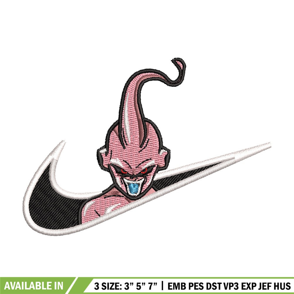 Majin buu embroidery design, Dragonball embroidery, Nike design, Embroidery shirt, Embroidery file, Digital download.jpg